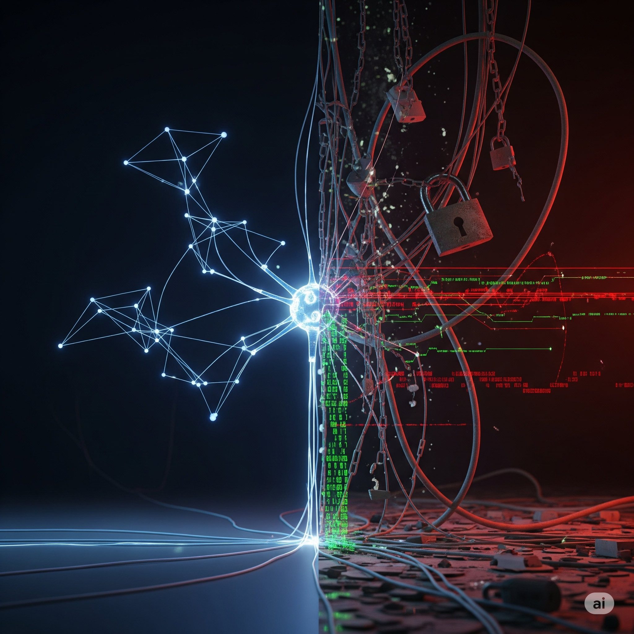 Abstract representation of AI and marketing